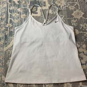 Nike Women's Dri-FIT Indy Sports Bra Tank Top - White